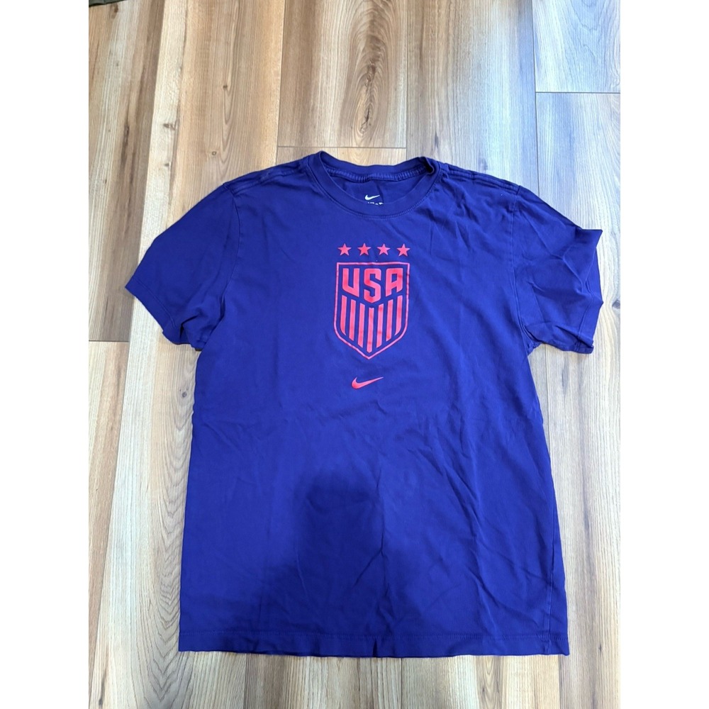 Nike USA T-shirt Men's Medium Blue Cotton